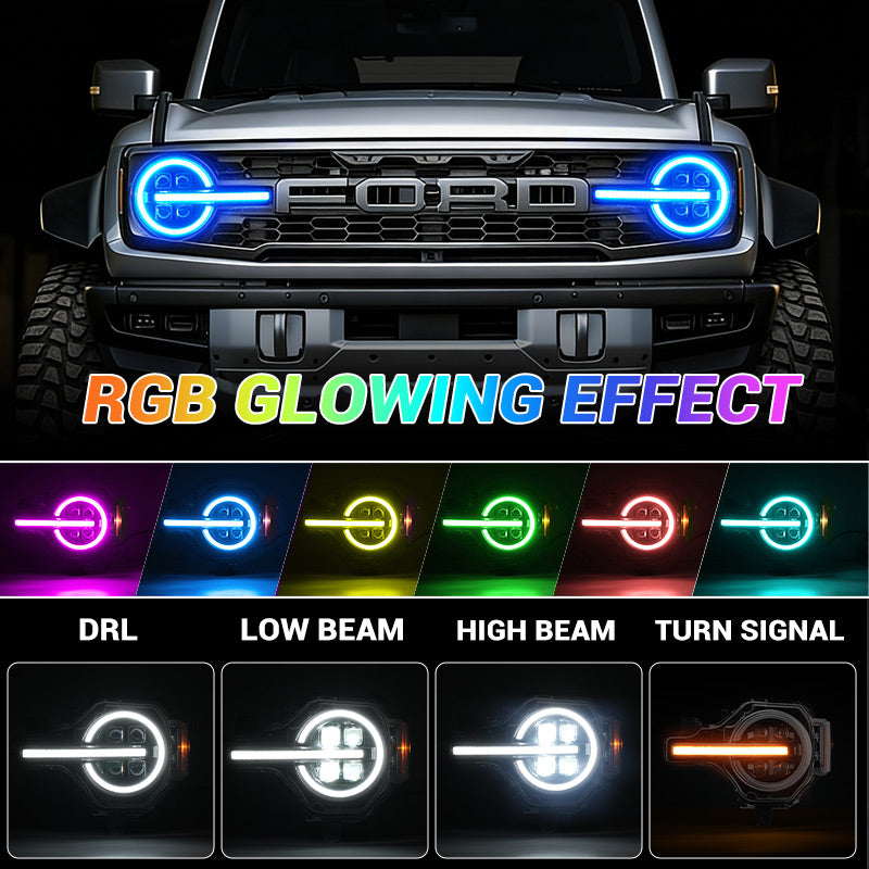 ford bronco custom headlights