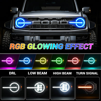 ford bronco custom headlights