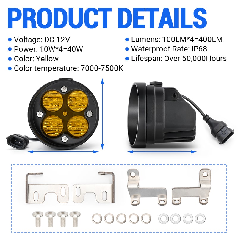 2014-2021 Toyota Tundra LED Headlights & Yellow Fog Light Combo