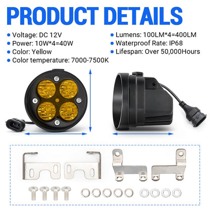 2014-2021 Toyota Tundra LED Headlights & Yellow Fog Light Combo