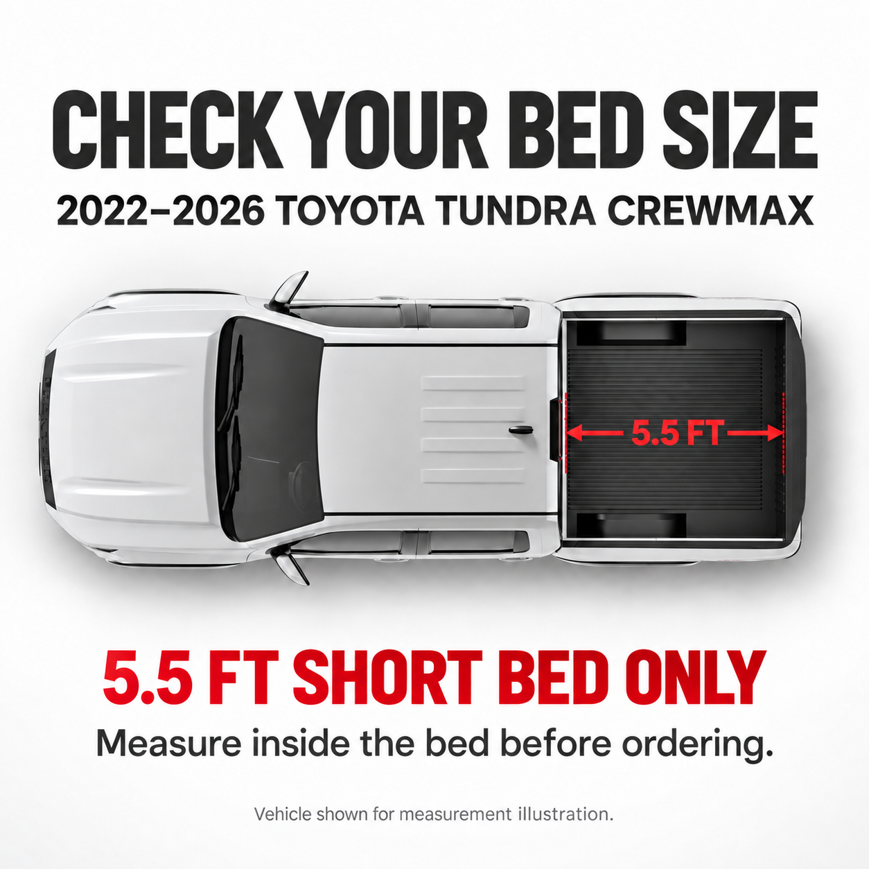 Hard Tri-Fold Truck Bed Tonneau Cover for 2022-2026 Toyota Tundra