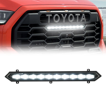 2022-2025 Toyota Tundra TRD Pro grille fitted with a single LED light bar