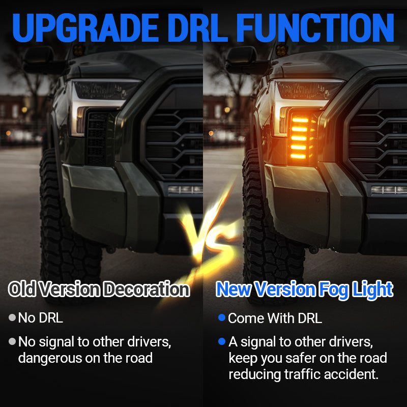 Luces antiniebla delanteras con DRL para Toyota Tundra 2022-2024