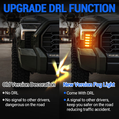 Luces antiniebla delanteras con DRL para Toyota Tundra 2022-2024