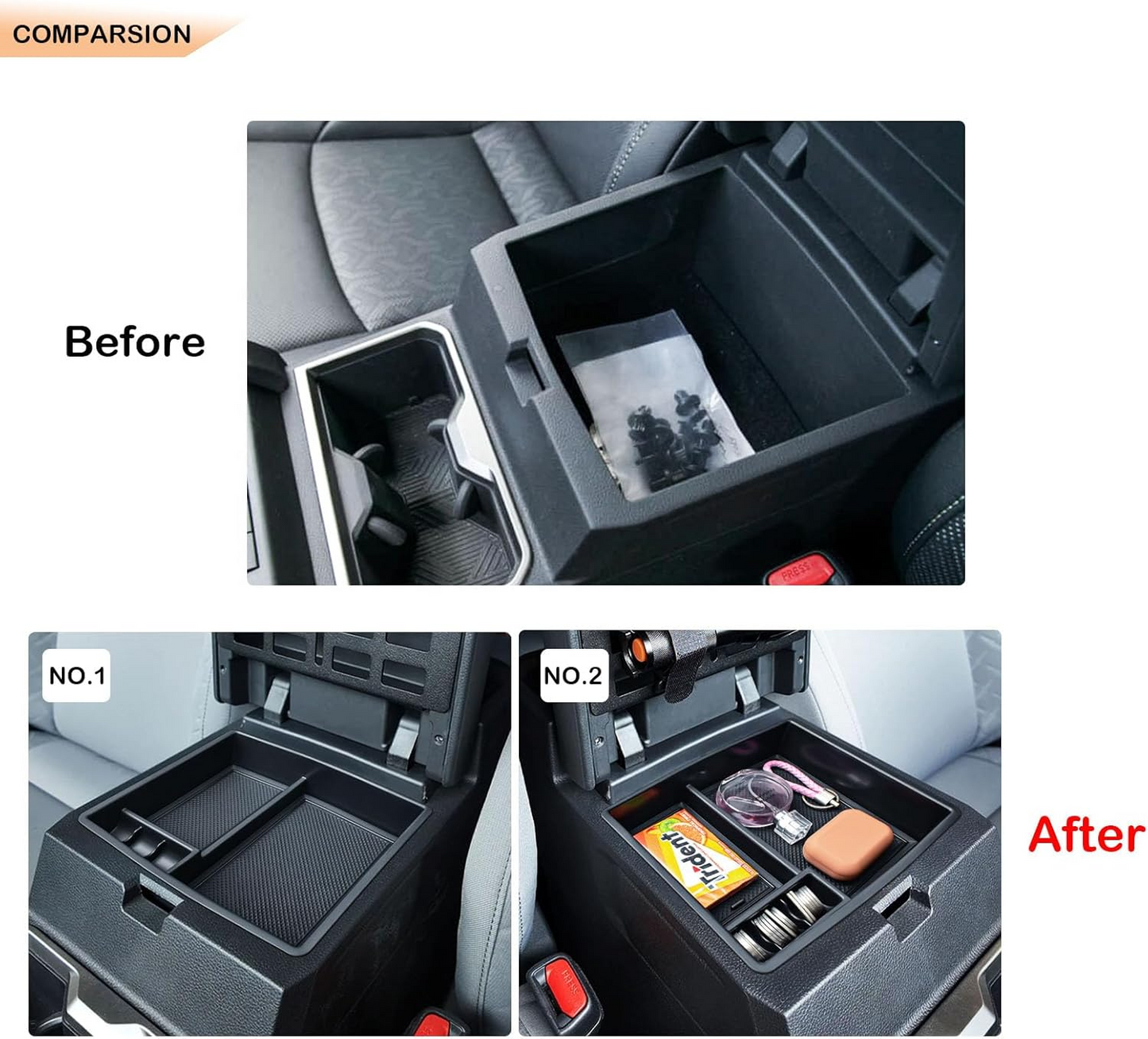 Center Console Organizer Storage Box for 2024-2025 Toyota Tacoma
