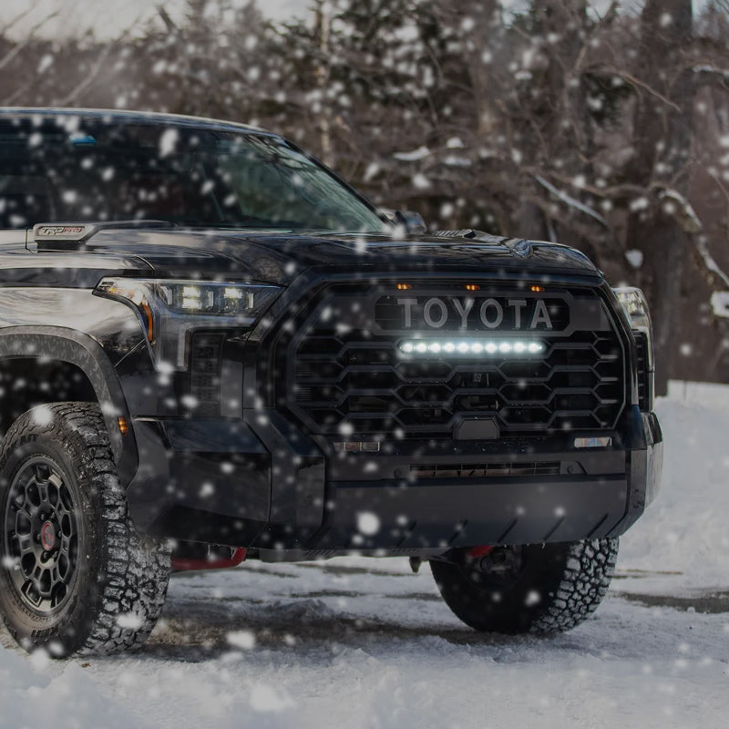 Tundra TRD Pro grille white LED light bar 2022-2025