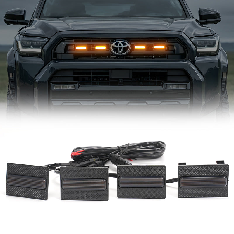 Smoked Amber LED Grille Lights for 2025-2026 Toyota 4Runner SR5