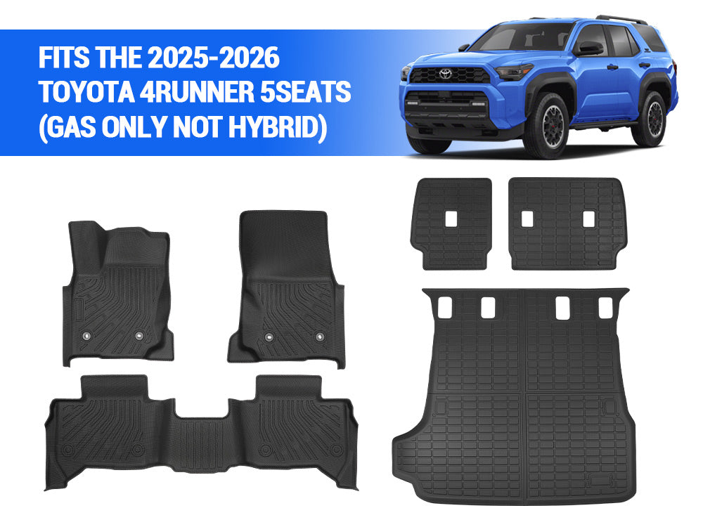 2025–2026 Toyota 4Runner floor mats cargo liner and seat back protector full interior protection set