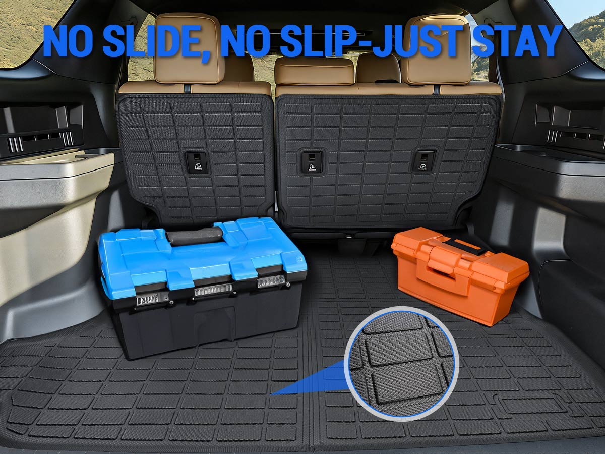 Non-slip Toyota 4Runner 2025 cargo liner keeps luggage and gear secure during driving