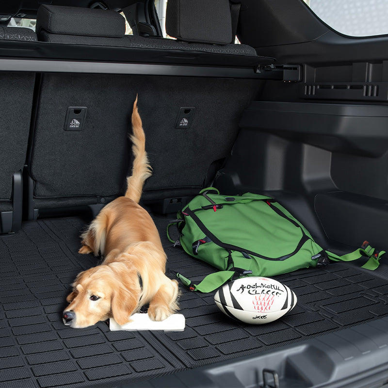 2025 Toyota 4Runner cargo liner protecting trunk from outdoor gear, mud, and travel luggage