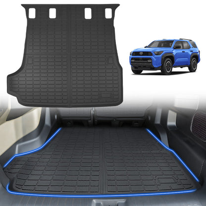 Custom fit cargo mat for 2025 Toyota 4Runner 5-seater gasoline model, black TPE trunk liner