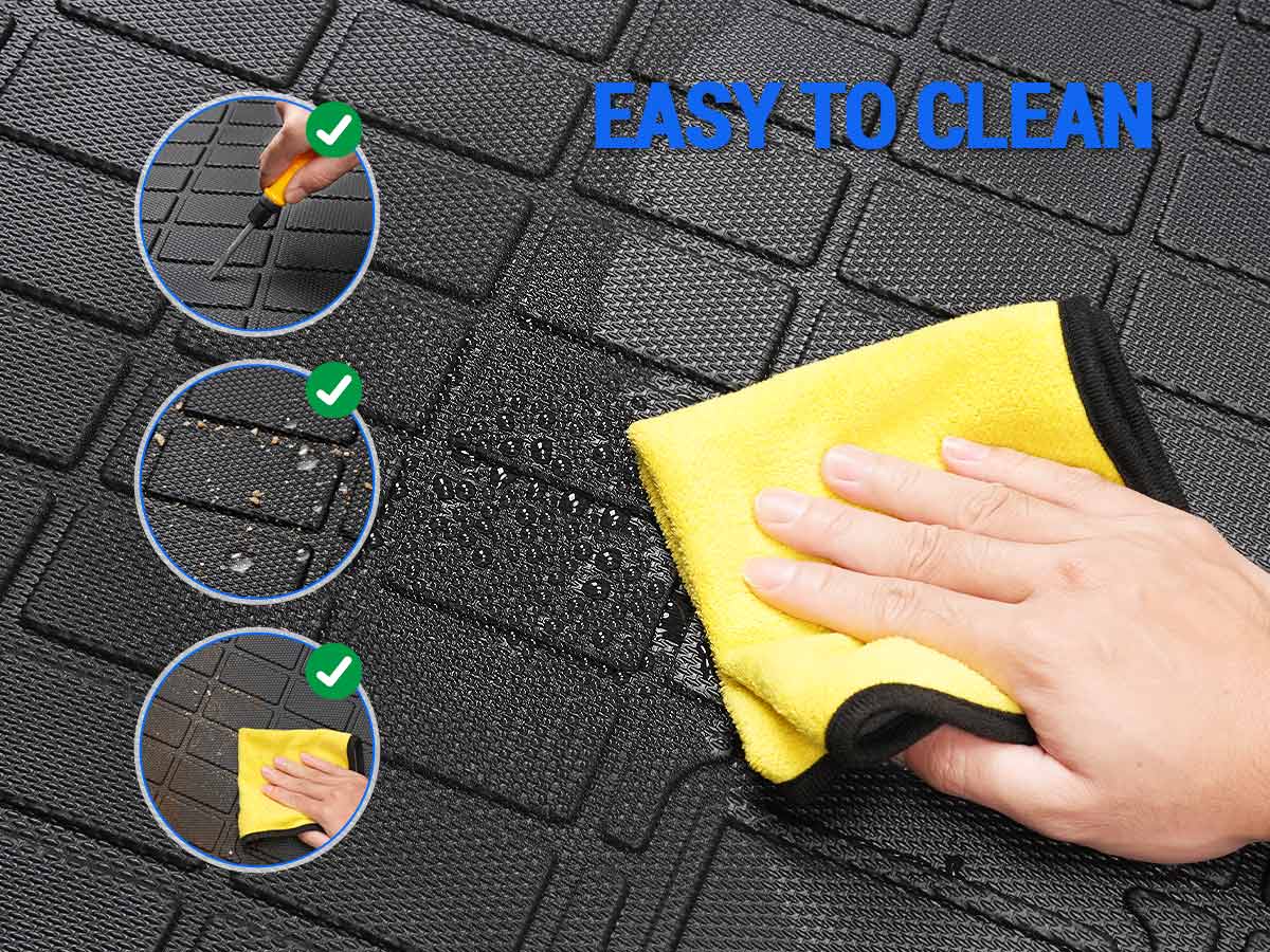 Easy to clean Toyota 4Runner 2025 cargo mat, simple water rinse removes dirt and spills