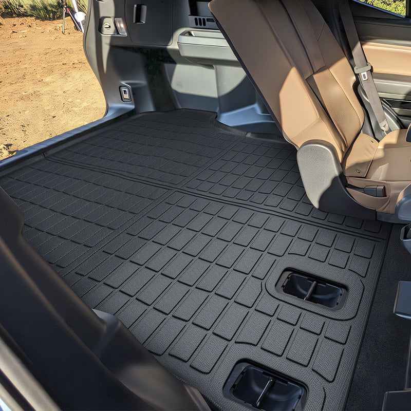 Raised edge Toyota 4Runner 2025 cargo mat for all-weather protection against spills and dirt