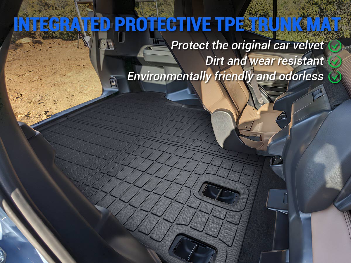 Durable eco-friendly TPE cargo mat for Toyota 4Runner 2025, waterproof and odorless design
