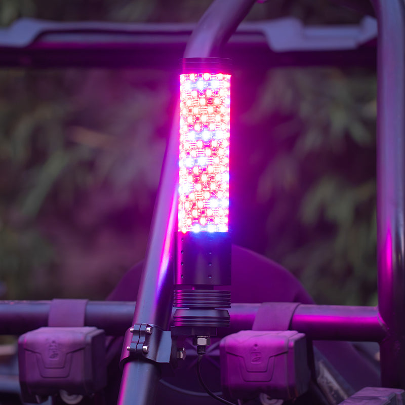2PC RGB LED Fat Whip Lights with Turn Signals for UTV ATV | App & Remote Controlled