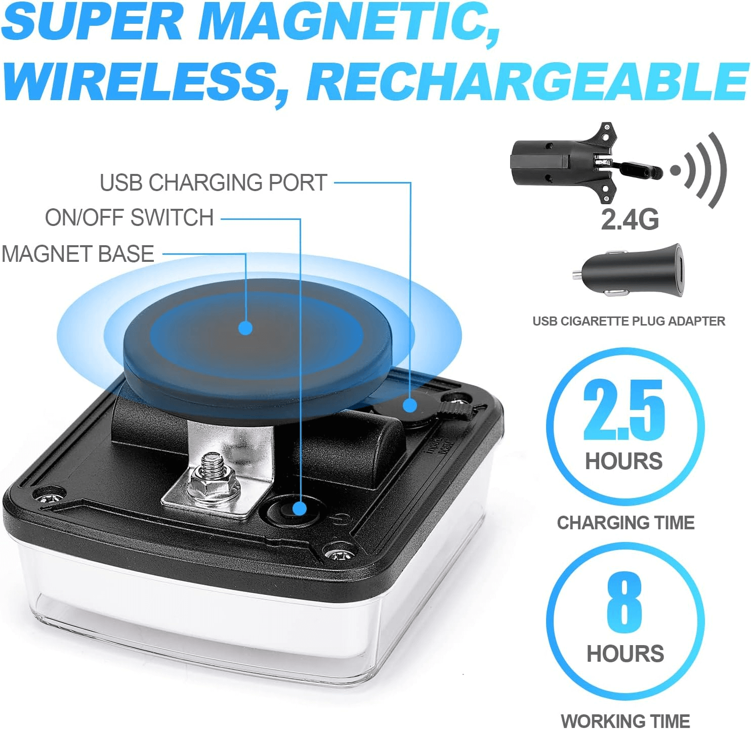 Portable Magnetic LED Trailer Lights Kit – Wireless & Rechargeable