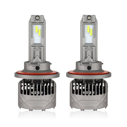 SP Pro Series 130W H13 13000LM 6000K LED Headlight Bulbs with dual LED chips and heat sink design for enhanced night driving visibility.