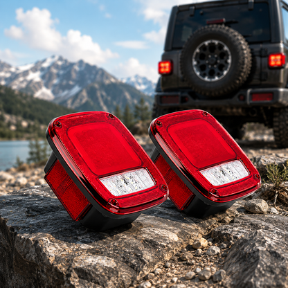 Jeep Wrangler LED Tail Light Assembly for 1979-2006 TJ YJ CJ