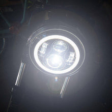 Faros delanteros LED para motocicleta india de 7 pulgadas con halo blanco y luces intermitentes + luces antiniebla LED halo de 4,5 pulgadas