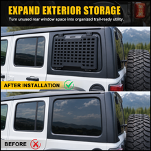 Rear Window Storage Molle Panel for 2018-Later Jeep Wrangler JL 4 Door