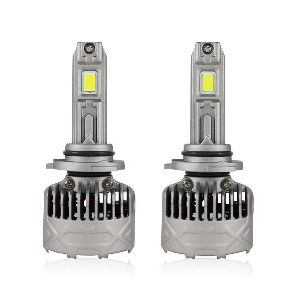 SP Pro Series 130W 9005 13000LM 6000K LED Headlight Bulbs with dual LED chips and advanced cooling system for high-performance vehicle lighting.