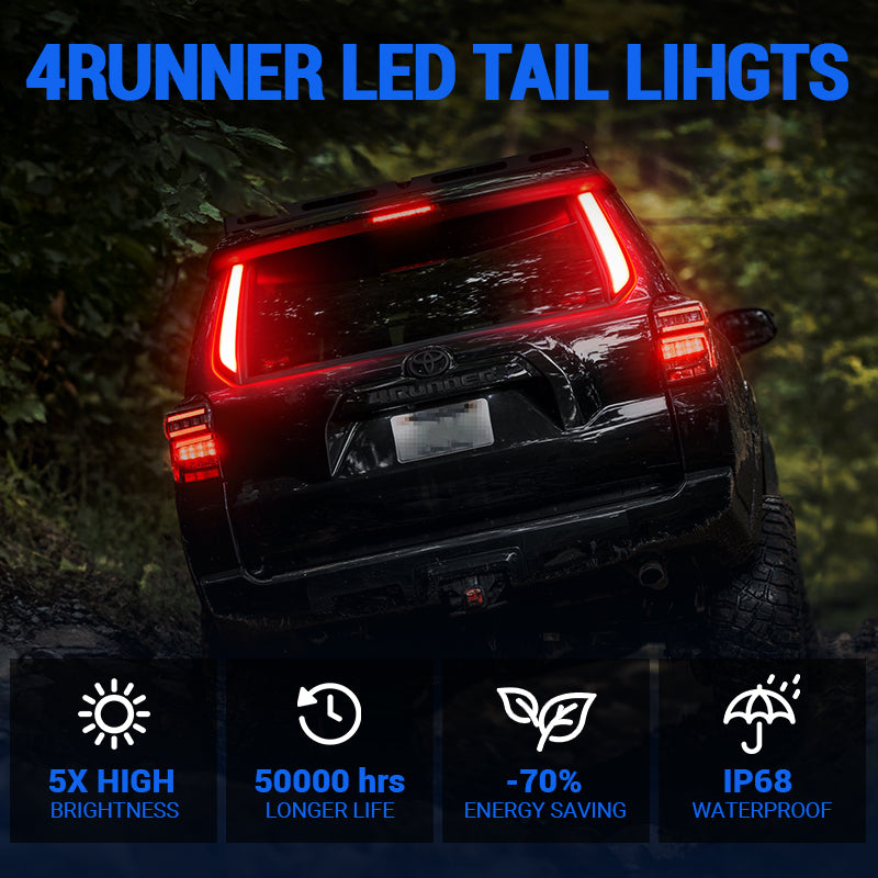 Brake Lights with Sequential Turn Signal for 2010-2024 Toyota 4Runner
