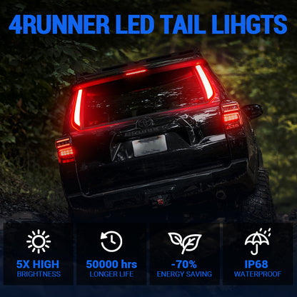 Brake Lights with Sequential Turn Signal for 2010-2024 Toyota 4Runner
