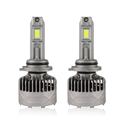 SP Pro Series 130W 9006 13000LM 6000K LED Headlight Bulbs with dual LED chips and built-in cooling fans for enhanced vehicle lighting performance.