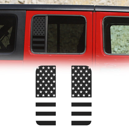 American Flag Side Small Window Decal