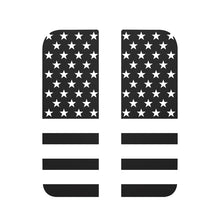 American Flag Side Small Window Decal