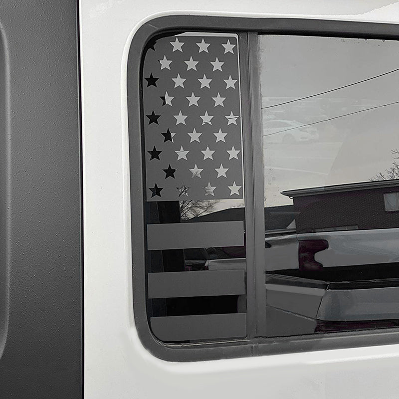 American Flag Side Small Window Decal