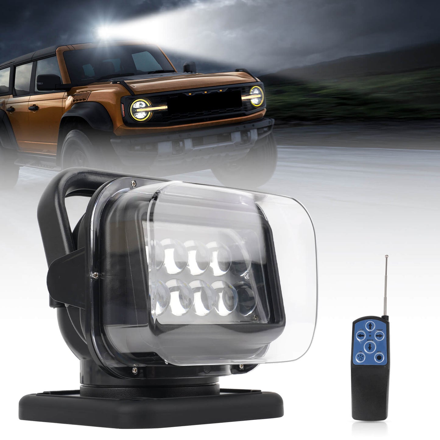 Magnetic LED Remote Control Spotlight with Battery & Reset