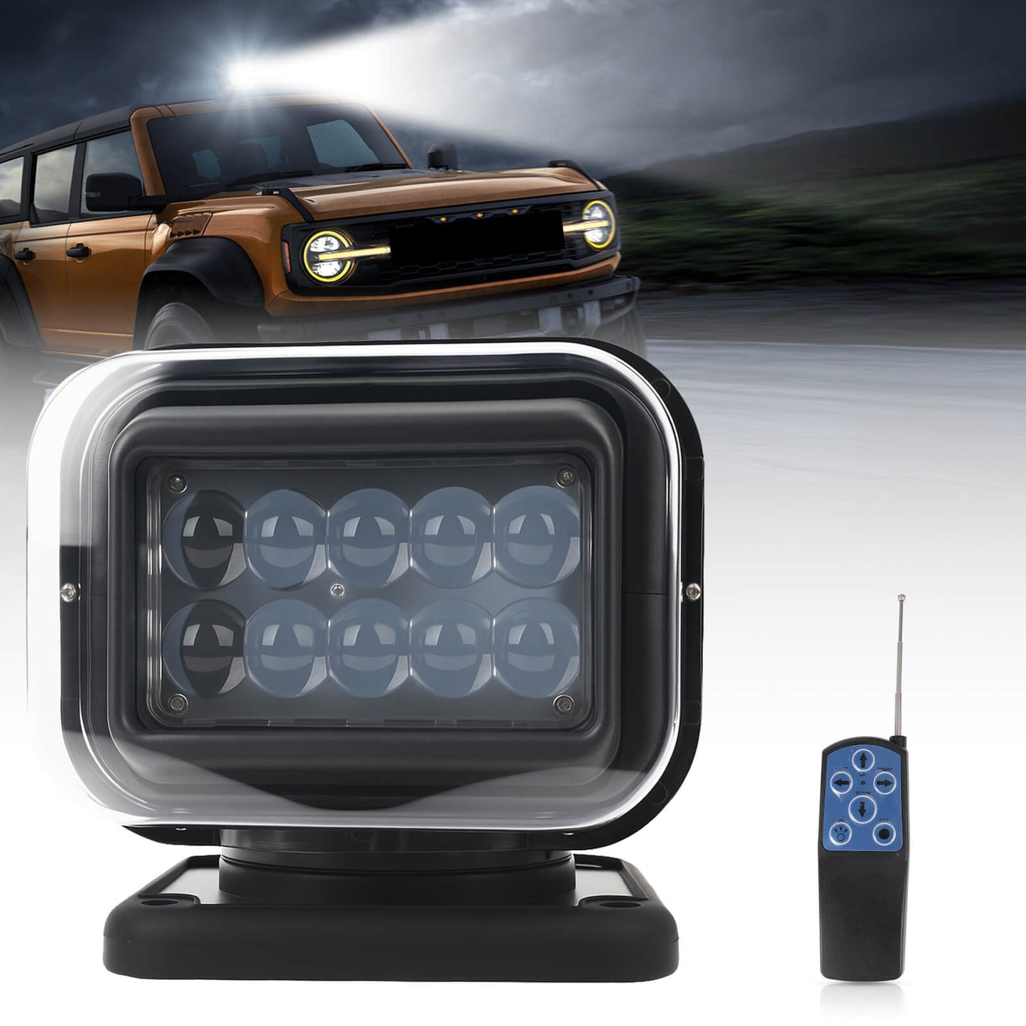 Magnetic LED Remote Control Spotlight with Battery & Reset