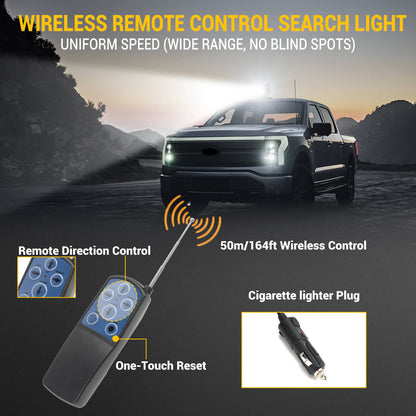 Magnetic LED Remote Control Spotlight with Battery & Reset