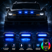 RGB+White Color Grille Lights Kit for 2021-2025 Ford Bronco