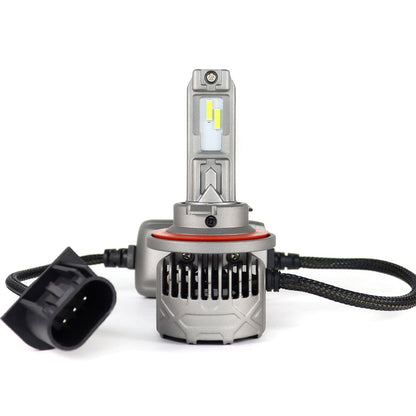 SP Pro Series 130W H13 13000LM 6000K LED Headlight Bulb with cooling fan and braided cable for enhanced night driving visibility.