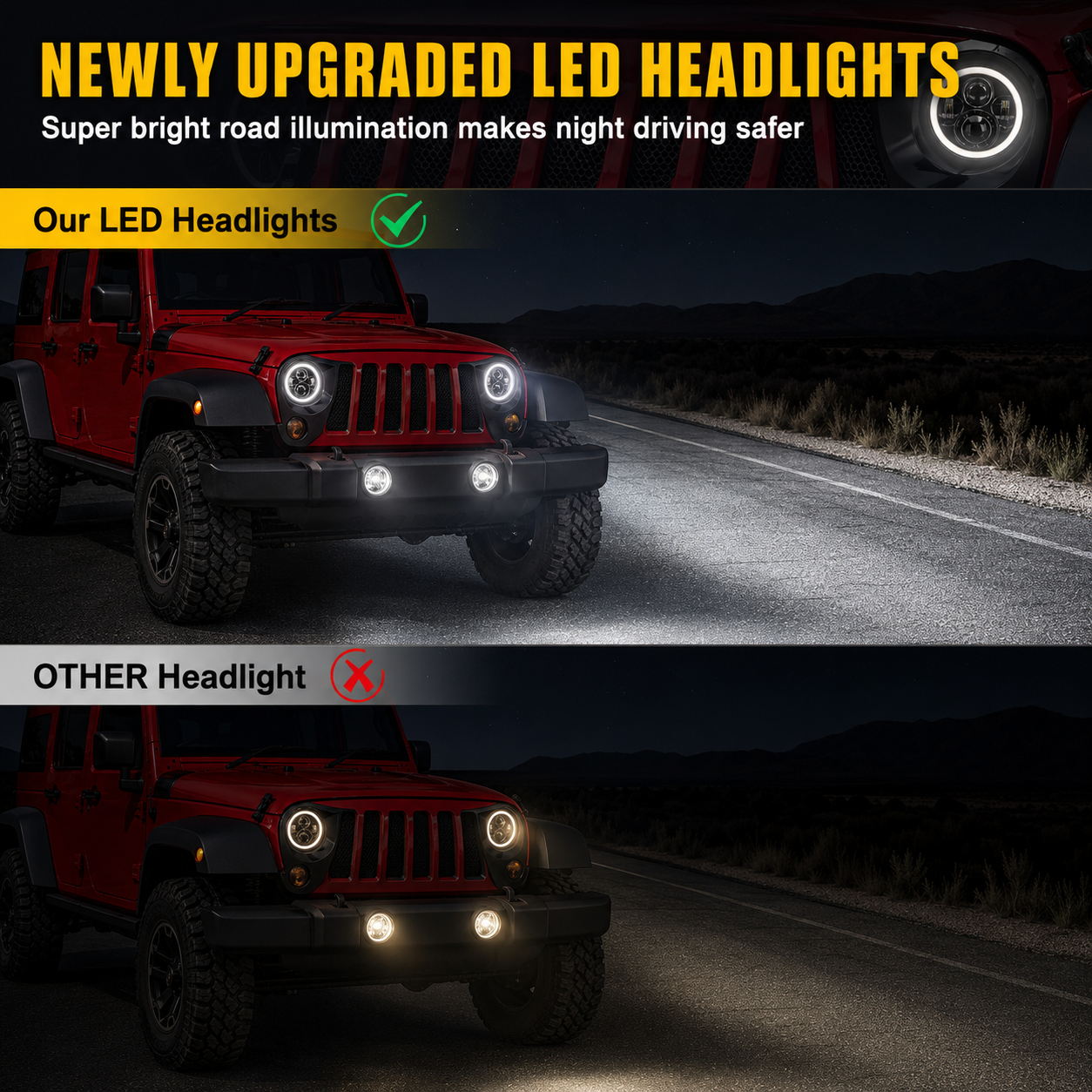 Comparison of Jeep Wrangler Headlights