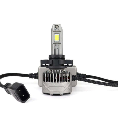SP Pro Series 130W 5202 13000LM 6000K LED Headlight Bulb with advanced cooling fan and plug connector for high-performance vehicle lighting.