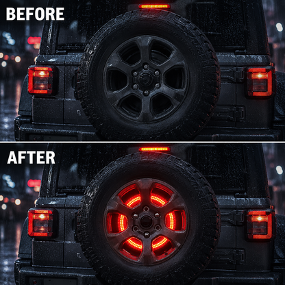 Dual Row Third Spare Tire Brake Light for 2021-2026 Ford Bronco