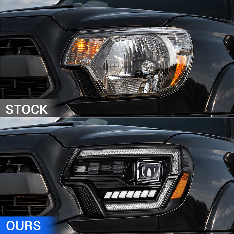 LED Projector Headlights for Toyota Tacoma 2012-2015 2nd Gen w/Dynamic DRL