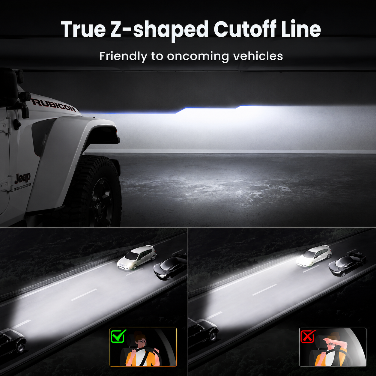 DOT Approved 7 Inch Round LED Headlights for 1997-2018 Jeep Wrangler JK/ TJ / CJ / LJ