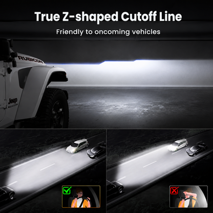 DOT Approved 7 Inch Round LED Headlights for 1997-2018 Jeep Wrangler JK/ TJ / CJ / LJ