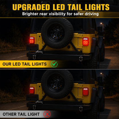 LED Tail Lights For Jeep Wrangler CJ / YJ / TJ / Rubicon