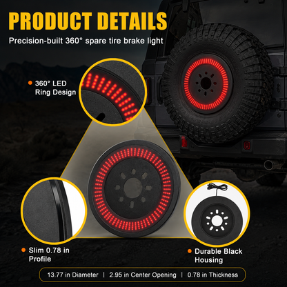 jk spare tire brake light