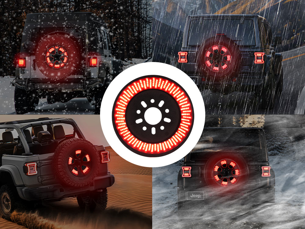 jeep jk spare tire third brake light