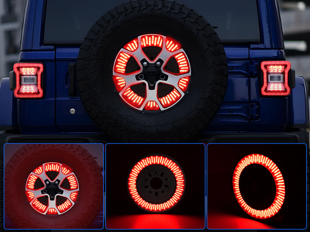 bright jeep jl spare tire brake light