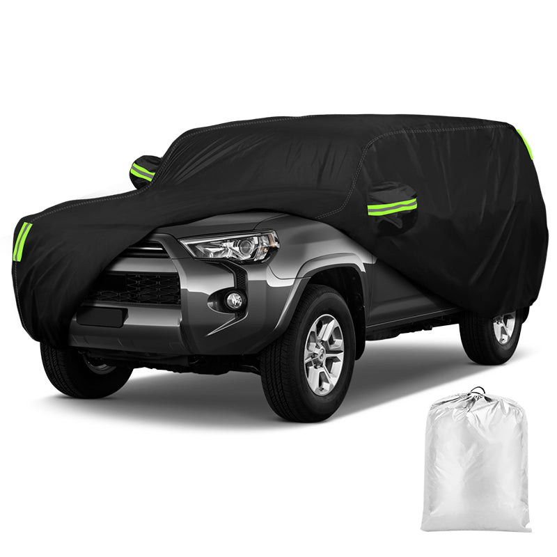 Toyota 4Runner car cover with Green Reflective Strips