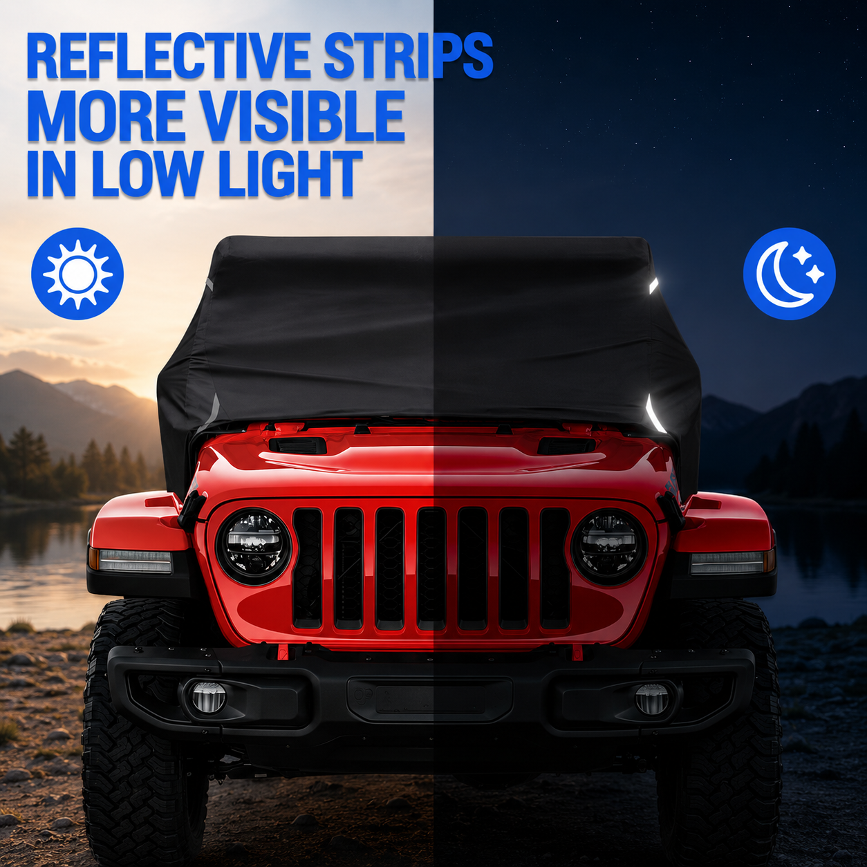 Cubierta de cabina Oxford 420D resistente a la intemperie para Jeep Gladiator JT Accommodate Light Bar