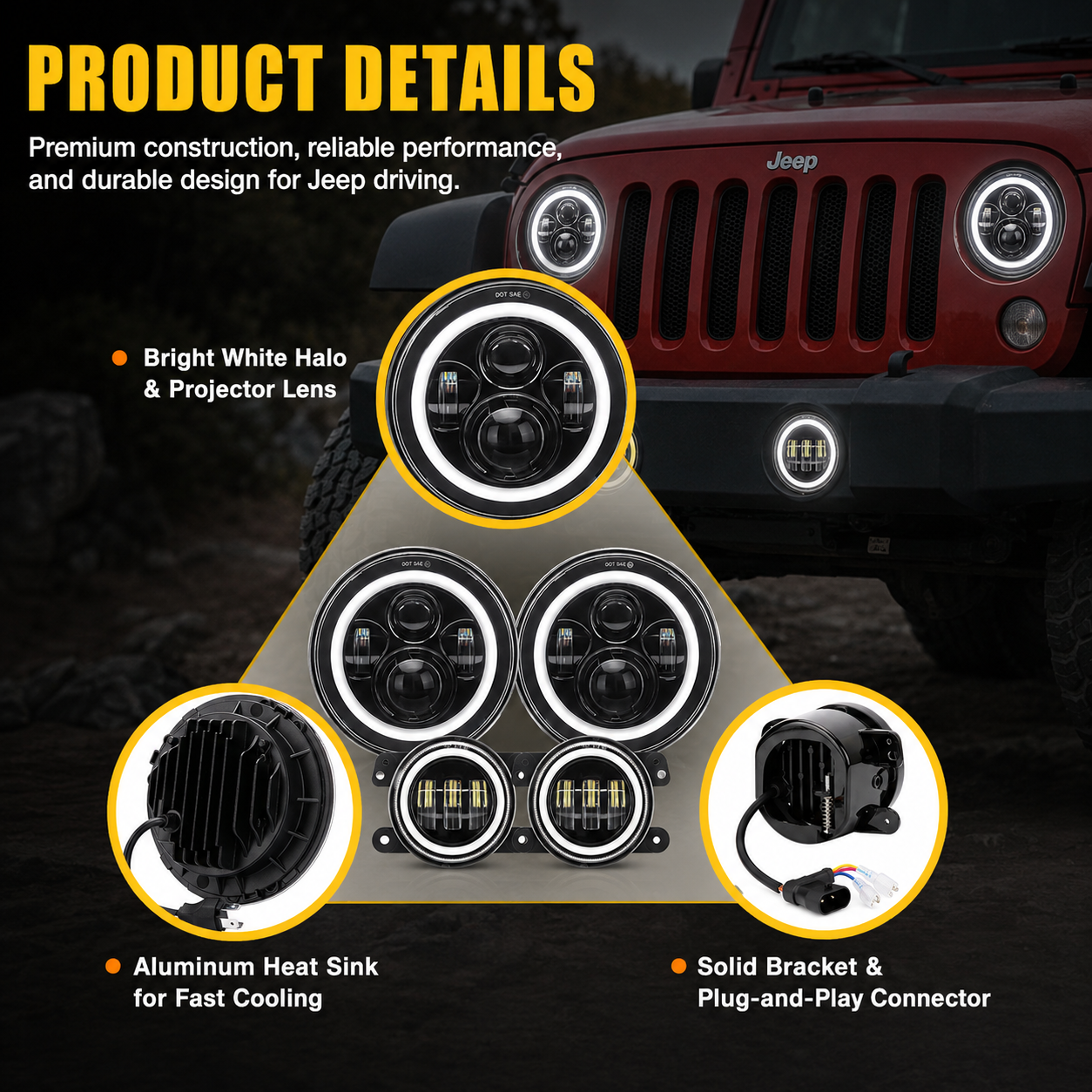 Detail Shots of LED Headlights