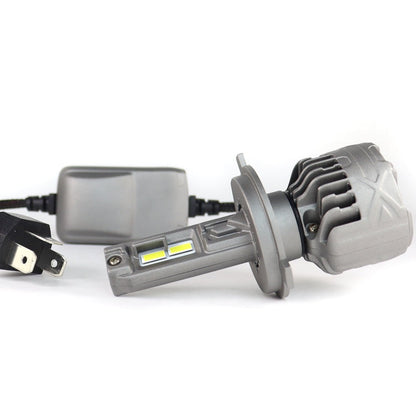 SP Pro Series 130W H4 13000LM 6000K LED Headlight Bulb with dual LED chips and cooling fan for enhanced night driving visibility and performance.